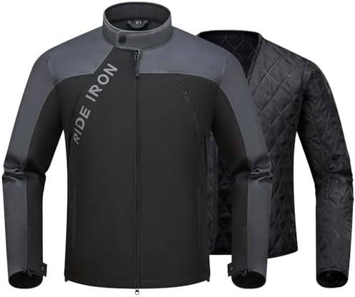 RIDEIRON Blouson Moto Homme Été - Veste Maille Respirante