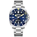 TOPHILL Automatic Watches for Men|Diving Watch 300M Waterproof|GMT Watch|Super Luminous|Screw-Down Crown & HEV|Ceramic Bezel|316L Stainless Steel & Sapphire Crystal|Black Luxury Watch for Business Scuba Diving|Gift for Men