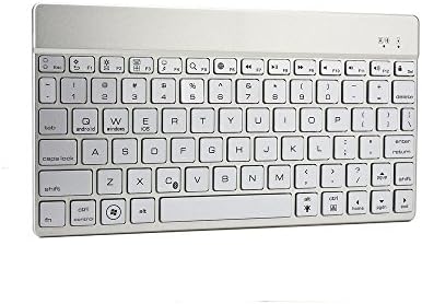 Cooper Aurora [Premium Universal Wireless Keyboard] for Tesco Hudl 7" / Hudl 2 | 7-Color Backlight LED Bluetooth, Rechargeable Battery (Silver)