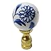 Blue and White Porcelain Floral Ball Finial