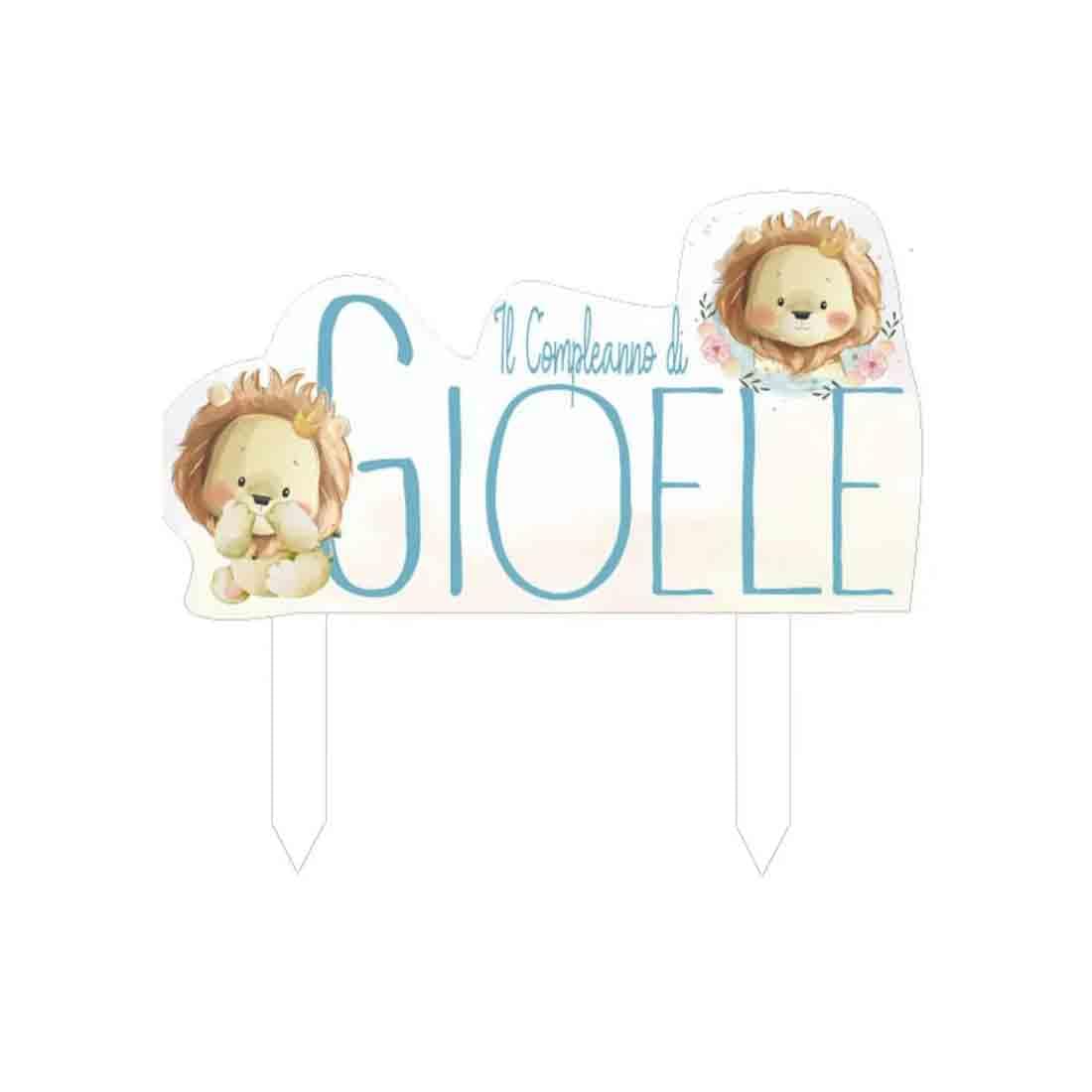 Cake Topper Personalizzato In Plexiglass Con Nome E Grafica, 20 Cm, Per Torte Compleanno Bambini E Ragazzi - Made In Italy - 5