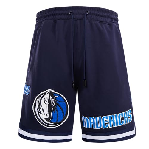 Pro Standard Mens NBA Dallas Mavericks Classic Chenille Athletic Short Midnight Navy