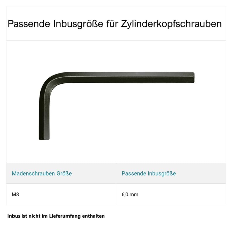 Zylinderschrauben ISO 4762=DIN 912 - M8 Innensechskant Vollgewind, € 6,70