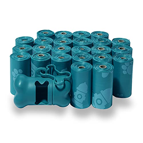 Image of Best Pet Supplies Dog Poop Bags (360 Bags) for Waste Refuse Cleanup, Doggy Roll Replacements for Outdoor Puppy Walking and Travel, Leak Proof and Tear Resistant, Thick Plastic - Turquoise