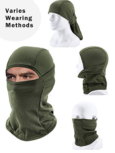 6 Pieces Balaclava Face Mask Motorcycle Windproof Camouflage Fishing Face Cover Winter Ski Mask (Black, Khaki, Army Green, Printed Black, Printed Green, Dark Green) #TOP4