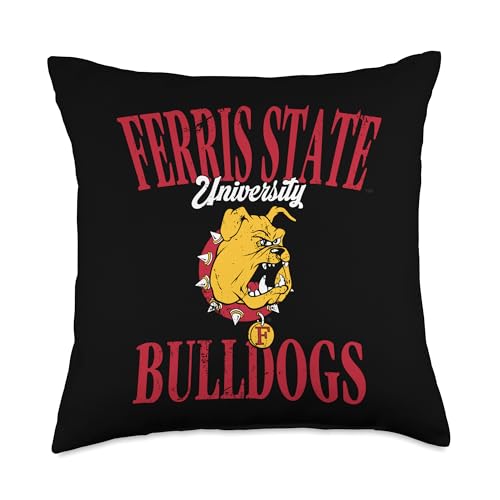 Ferris State University Bulldogs | NCAA Merch | NAFPFER05 Throw Pillow