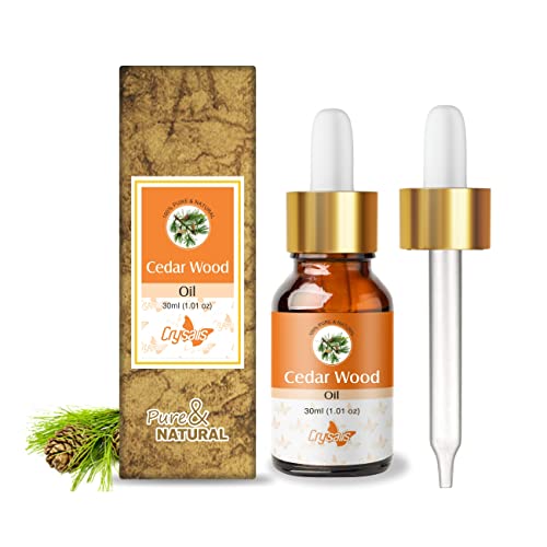 Image of Crysalis Cedar Wood (Cedrus) Oil|100% Pure & Natural Undiluted Essential Oil Organic Standard For Skin & Haircare|Used In Aromatherapy, Augment Skin Health, Alleviates Pain, Eases Common Cold 30ml