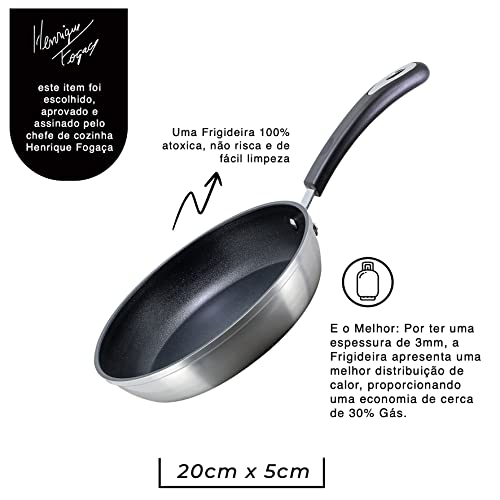 Yangzi Linha Fogaça, Frigideira de Alumínio Antiaderente, 20 cm