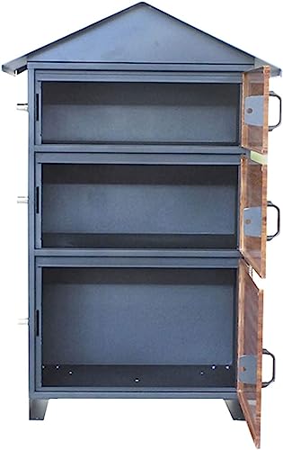 Buzón de sugerencias Buzones de entrega de negocios Caja de donación Buzón independiente moderno con acabado de grano de madera marrón, caja de entrega de paquetes de metal con cerradura de gran tamañ