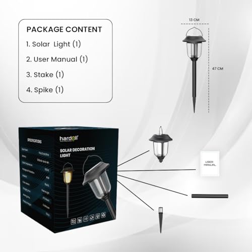 hardoll Solar Light Outdoor Garden Waterproof, Solar Lights for Home Outdoor, Warm White Solar Garden Pathway Lights, Easy DIY Installation, IP44... - Image 5