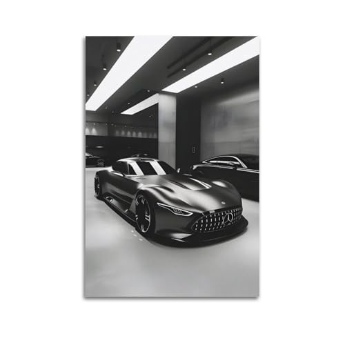XHHOKA Poster di lusso con auto futuristica, minimalista, su tela, decorazione artistica da parete e artistica, 40 x 60 cm