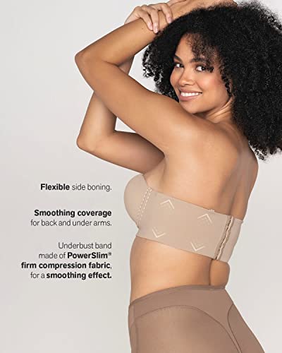 Strapless Underwire Full Coverage Longline Bra - Back Smoothing Bras For Women Beige #TOP3