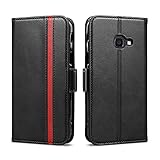 PRAKTISCHES DESIGN - Rssviss Samsung Galaxy Xcover 4 Case Es gibt 3 Kartenfächer und 1 Geldbörse. Es kann Ihre Kreditkarte oder Geld bei sich tragen, ohne dass eine zusätzliche Geldbörse erforderlich ist. Sie haben weiterhin vollen Zugriff auf alle Anschlüsse und Funktionstasten (Z. B. Fingerabdruckscanner, Kameras, Kopfhörer)