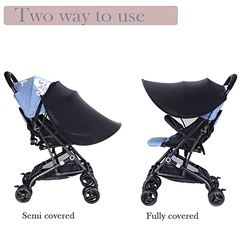 Sonnensegel Kinderwagen mit UV Schutz 50+ Universal Verstellbar Sonnenverdeck Wasserdicht Infant Kinderwagen sonnenschutz kinderwagen für Baby Buggys Kinderwagen Sonnendach Sonnenrollo