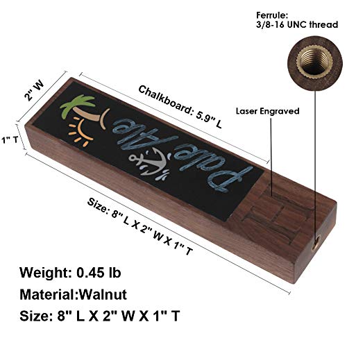 Monogrammed H Kegerator Beer Tap Handle Display, Keg Tap Handle With Chalk, Made Of Wood For Draft Beer Lover's Kegerator Or Home Brew #TOP1