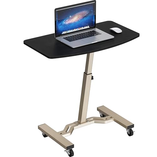 SHW Height Adjustable Mobile Laptop Stand Desk