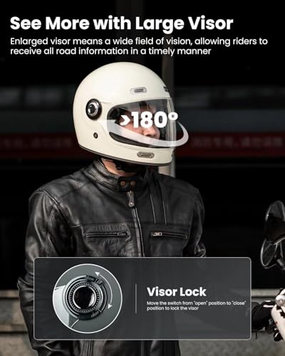ILM Retro Full Face Motorcycle Helmet