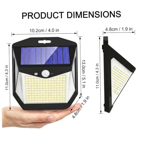 Luces de pared para exteriores con sensor de movimiento solar para evitar zonas oscuras en caminos 6