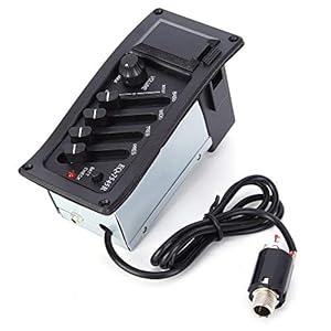 Gitaar Pickup EQ, Akoestische Gitaar EQ Klassieke Gitaar Pickup Akoestisch voor Ondersteuning BASS MIDD TREB, PRES 4…