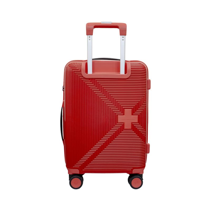 Image of SWISS MILITARY Maze 65CM Medium Hard Trolley Bag, Polypropylene Suitcase, TSA Lock 360 Wheels, Anti-Theft Zipper, Premium Lining Strong Handle, Travel Luggage - 67L Capacity