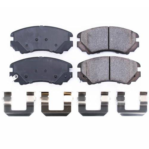 Image of PowerStop Front Brake Pads for Hyundai Elantra 2007-10 |Sonata 2003-10 |Tiburon 2003-08 |Tucson 2005-09 |Kia Magentis 2003-10 - Z17 Ceramic Brake Pads with Installation Hardware, 17-924