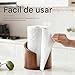 Imagen de Opdestn Porta Rollos De Papel De Madera para Encimera