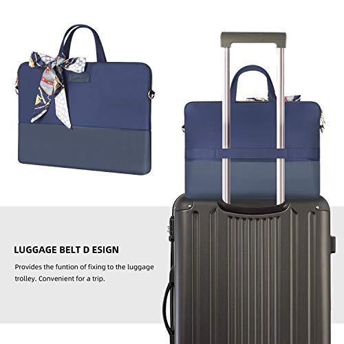 Kamlui Laptop Bag 15.6 Inch - For Women Carrying Computer Shoulder Messenger Case Blue #TOP2