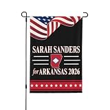 Sarah Huckabee Sanders 2026 flag Arkansass Governor Double Sided Garden Flag 12x18 Inch Banner