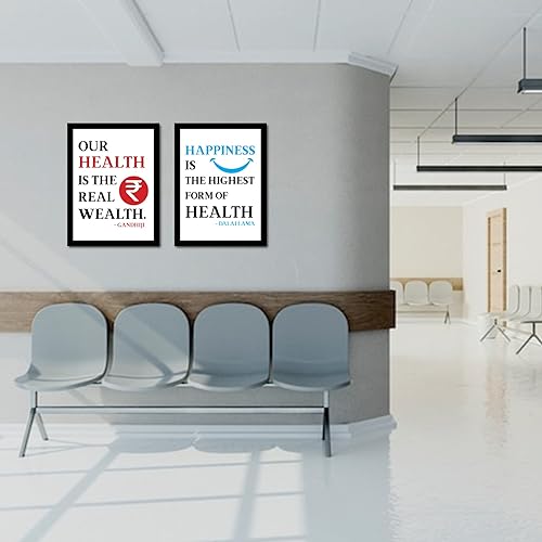 Image of JABSY Doctor Hospital Health Facts Medical Physiotherapy Dentist Wall Decor Poster Framed Gift (A4 Size- Set of 2) (Hospital 35)