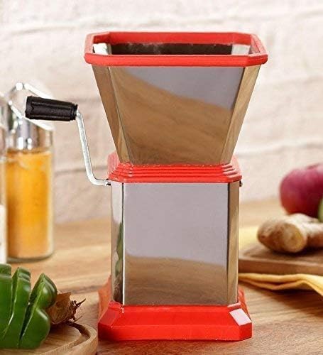 Stainless Steel Chilli Cutter Vegetable Cutter Mirchi Cutter Stainless Steel Blade Onion Cutter Chopper Kitchen Item (Red)