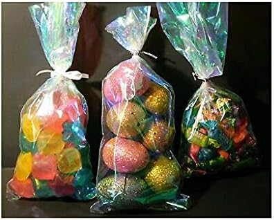 Unique Iridescent Cellophane Bags | 11" x 5" | 10 Pcs