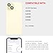 UooFide Rear Screen Back Glass Cover Compatible with iPhone 15 6.1-Inches All Carriers +Pre-Installed Plate +Wireless Charging Coil Flex Cable +Flashlight +Microphone +Camera Frame (Yellow)