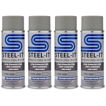 Steel-It 1002D Polyurethane Aerosol, Industrial Paint Coatings, Weldable, Easy to Apply - Steel Gray 4 Pack