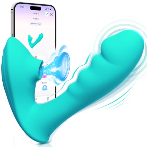 G-Spot Vibrator, 2 in 1 Sex toys4women Clitoris Licking Dildo Sucking Vibrators with 10 Vibration & Suction Modes, Dildo Vibrabrater Adult Sex Toy Woman Clitorious Sucker Tongue SexToys