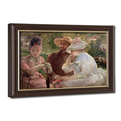 Toile Marie Bracquemond cadre tableau de maître impressionnisme 1880