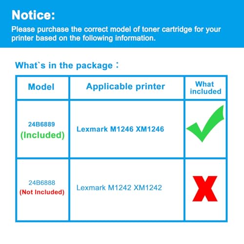 Toner noir XM1246 haute capacité 21000 pages pour Lexmark 24B6889 - 2