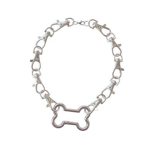 Chaîne de cou à maillons d'os moderne collier anti-ternissement - 5