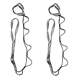 2Pcs Adjustable Anti-Gravity Chrysanthemum Swing Flying Stretch Belt Rope Climbing Daisy Chains Extension Yoga Belt Hanging (Grey, 1.1M)