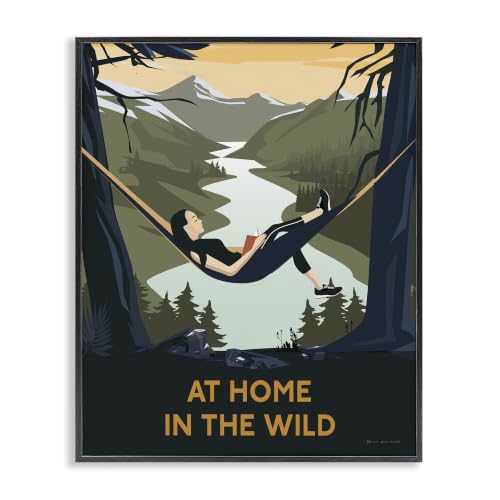 'Home In Wild Mountainside River Landscape'| Framed Giclee Art