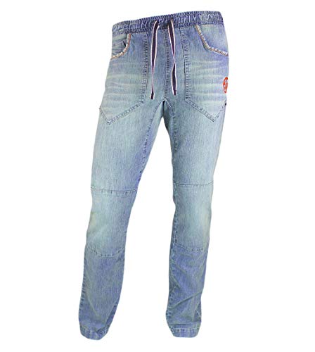 Jeanstrack Montesa Denim Pantalón de Escalada-Trekking, Hombre, Dirty, L