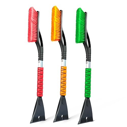 Image of EcoNour 27 inch Aluminum Snow Brush with Ice Scrapers for Car Windshield&Window
