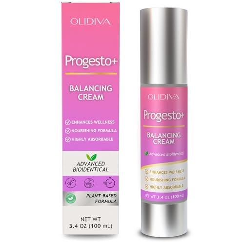 Olidiva Progesto+ Cream | Bioidentical Hormone Support & Synthetic Progesterone Free | For PMS &...