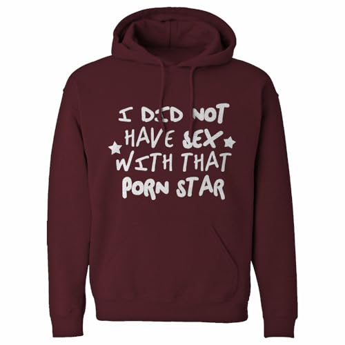 Indica Plateau I Did Not have Sex with that Porn Star Maroon 3XL Unisex Hoodie