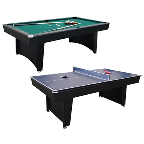 7ft Multi Games Table 2 in 1 Pool Snooker Billiards Table and Table Tennis in Black With All Accessories, Great for Kids and Adults (Red) 7ft Multi Games Table 2 in 1 Pool Snooker Billiards Table and Table Tennis in Black With All Accessories, Great for Kids and Adults (Red)