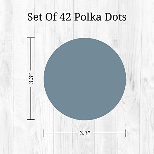 Decalcomania 42 Pieces 3" Polka Dots Wall Sticker Circle Wall Decal For Kids Bedroom, Classroom, Playroom Decor - Removable Vinyl Wall Stickers Dots 7 Neutral Colors #TOP5