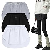 UGBO Hemdverlängerung Damen Bluse Rock Hemdrock Verlängerung Women’s Mini Underskirt Extensions Shirtverlängerungen Fake Bluse for Girls T Shirt Verlängerung for Women Adjustable (still L)