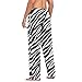 JHKKU Men's Zebra Print Stripe Pajama Pants Soft Comfy Sleep Lounge Pjs Bottoms with Pockets Drawstring, L