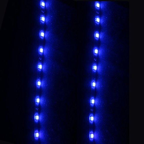 Etopars 5 X Blue 12V 15 Led 30cm Car Auto Vehicle Grille Flexible Waterproof Underbody Light Strip - Thumbnail 5