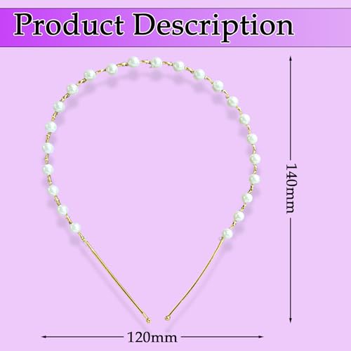 Image of Pearl Beads Hair Band with Zig Zag Model for Kids Women and Girls Hair Band