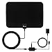 TV Antenna, Reignet 50 Mile Range Amplified Indoor HDTV Antenna with Detachable Amplifier Signal Booster and 16.5FT Coax Cable - Black